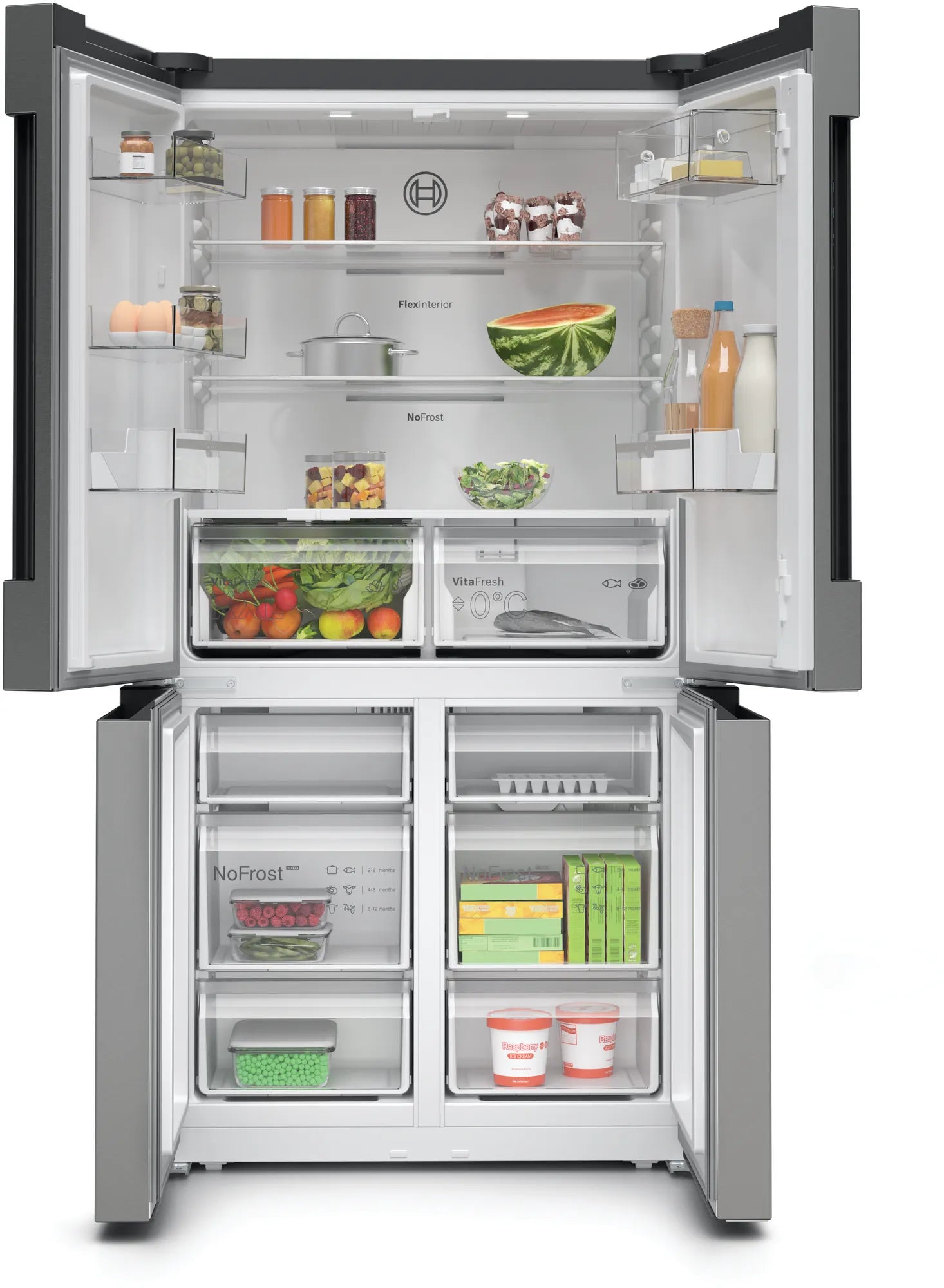 Bosch 605L French Door Series 4 Fridge Stainless Steel KFN96VPEA