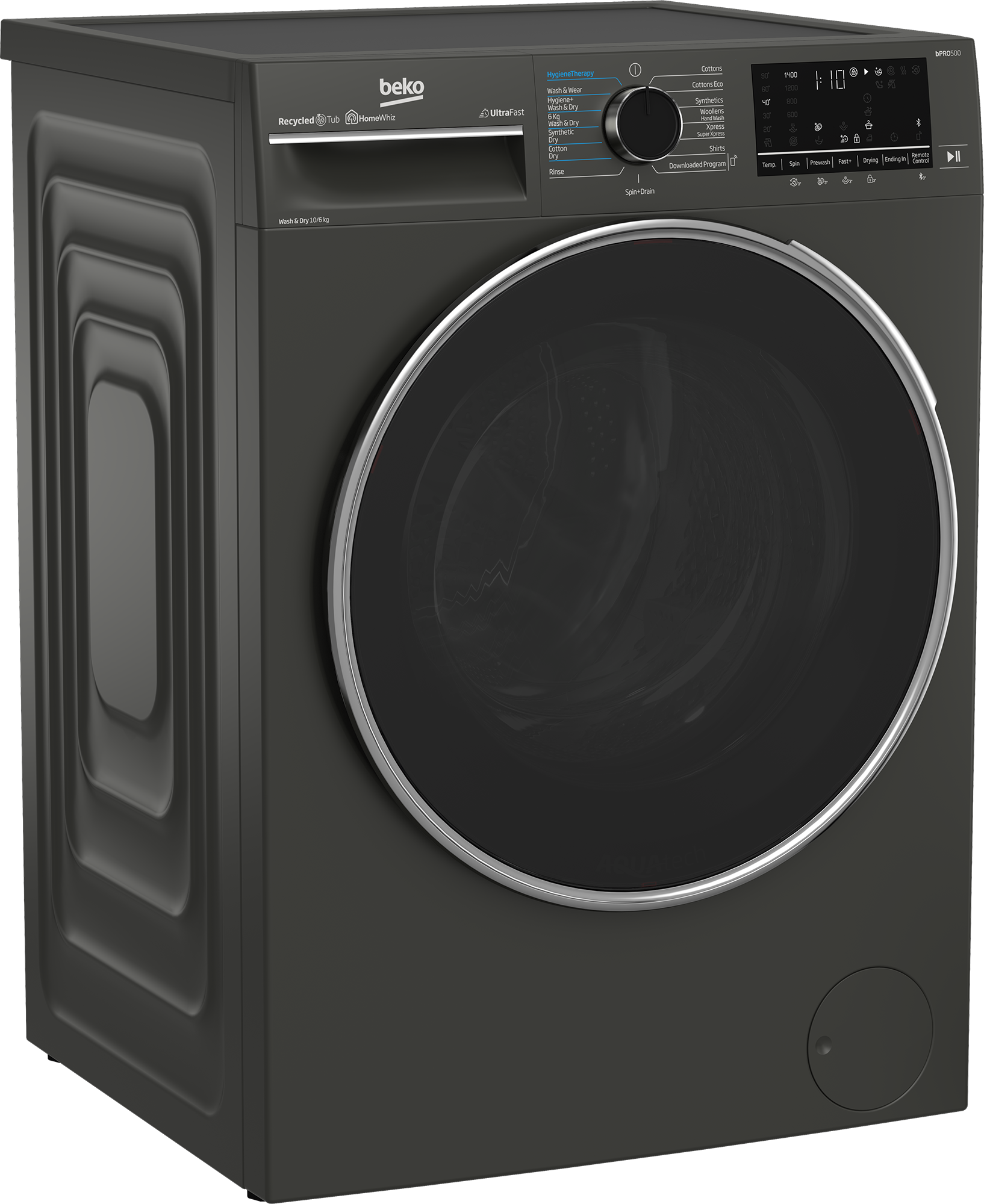 Beko 10/6kg Front Loader Combo Washing Machine Grey BWD200