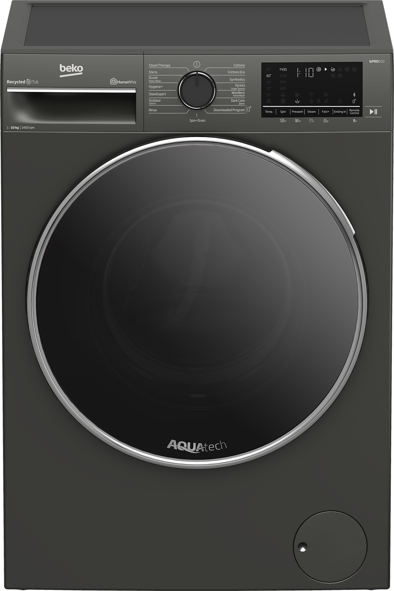 Beko 10kg Front Loader Washing Machine Manhattan Grey BAW201