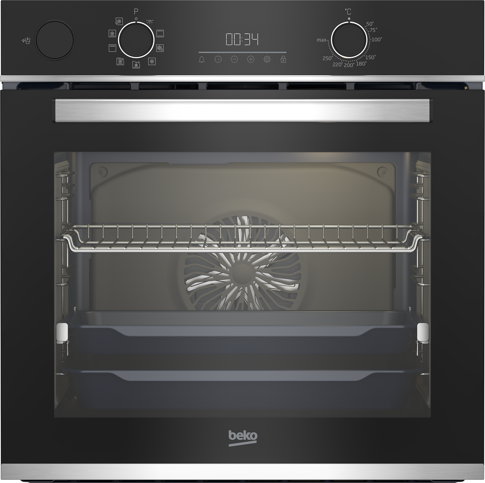 Beko 60cm Built-In Steam Assist Oven Black BBIS13300XMSE