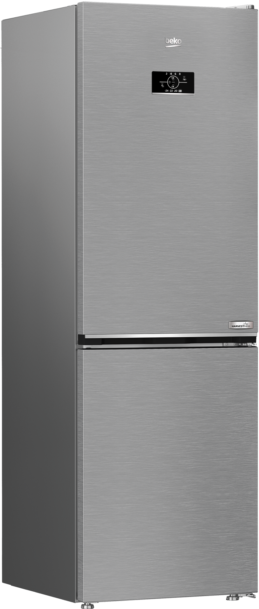 Beko 316L Fridge/Freezer (Bottom Freezer) 60cm Pearl Silver B3RCNE364HXB