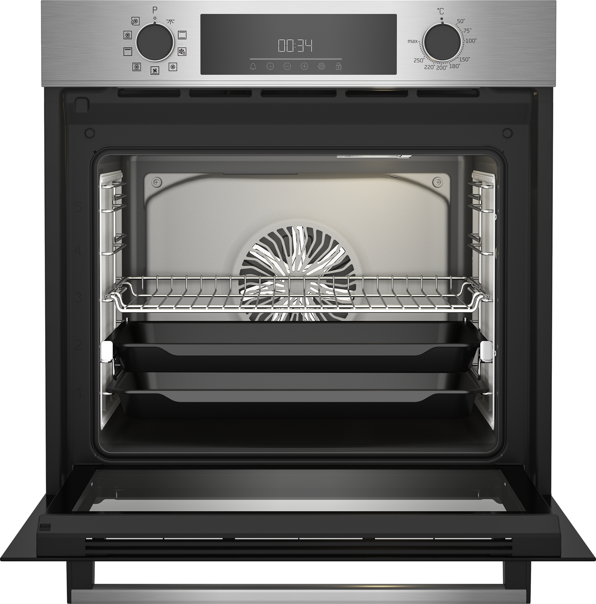Beko 60cm Built-In Multifunction Oven Stainless Steel BBIM12302XCE
