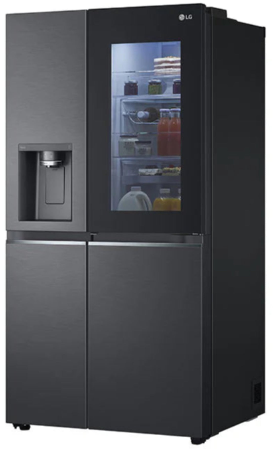 LG 611L Side By Side Fridge Black GC-X257CQFS