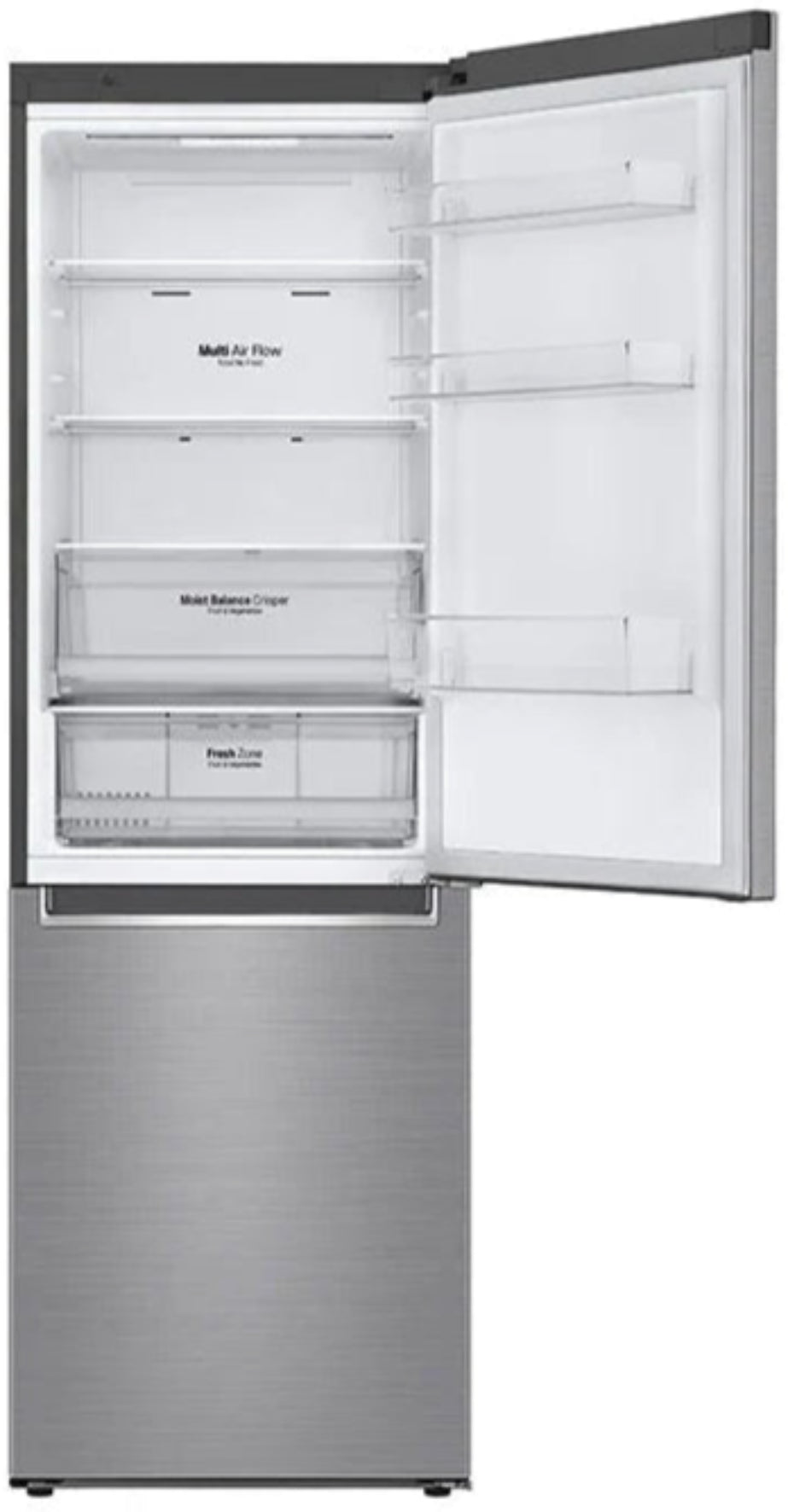 LG 374L Fridge Freezer Platinum Silver GC-B459NLXM