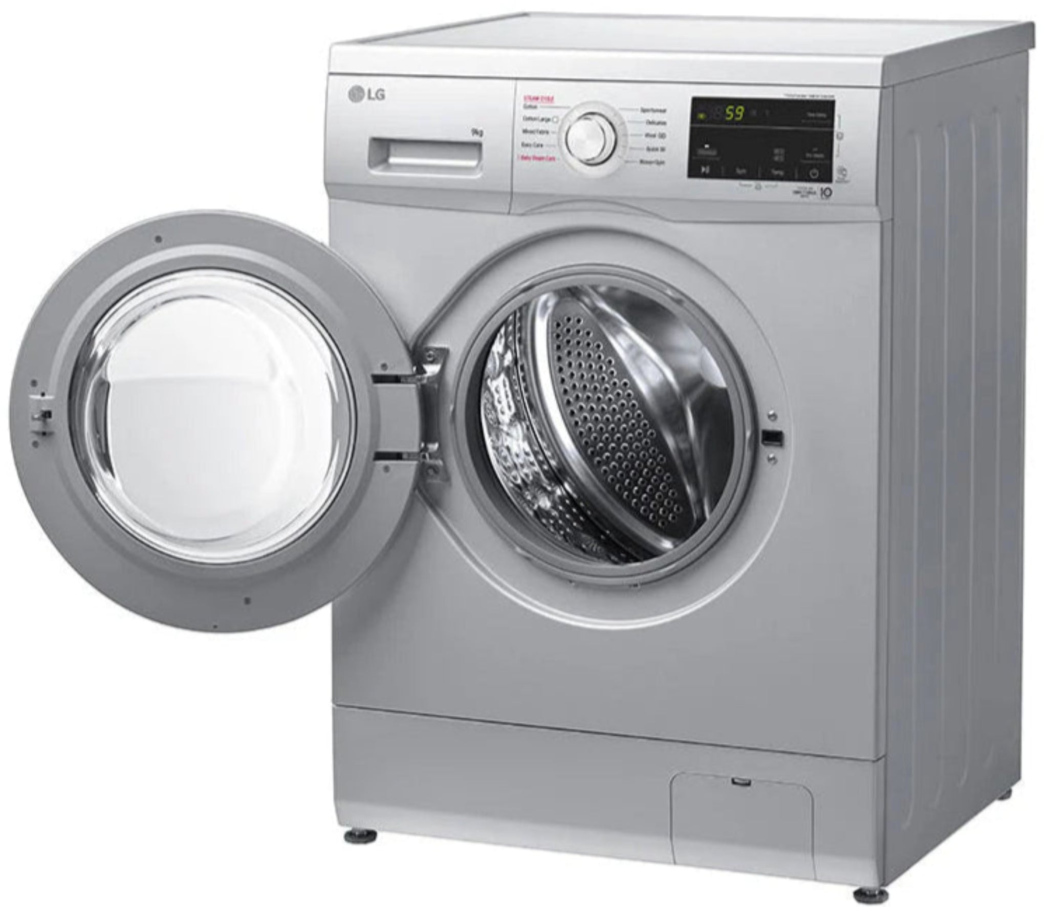 LG 9kg Front Loader Washing Machine Silver F4J3VYP5L