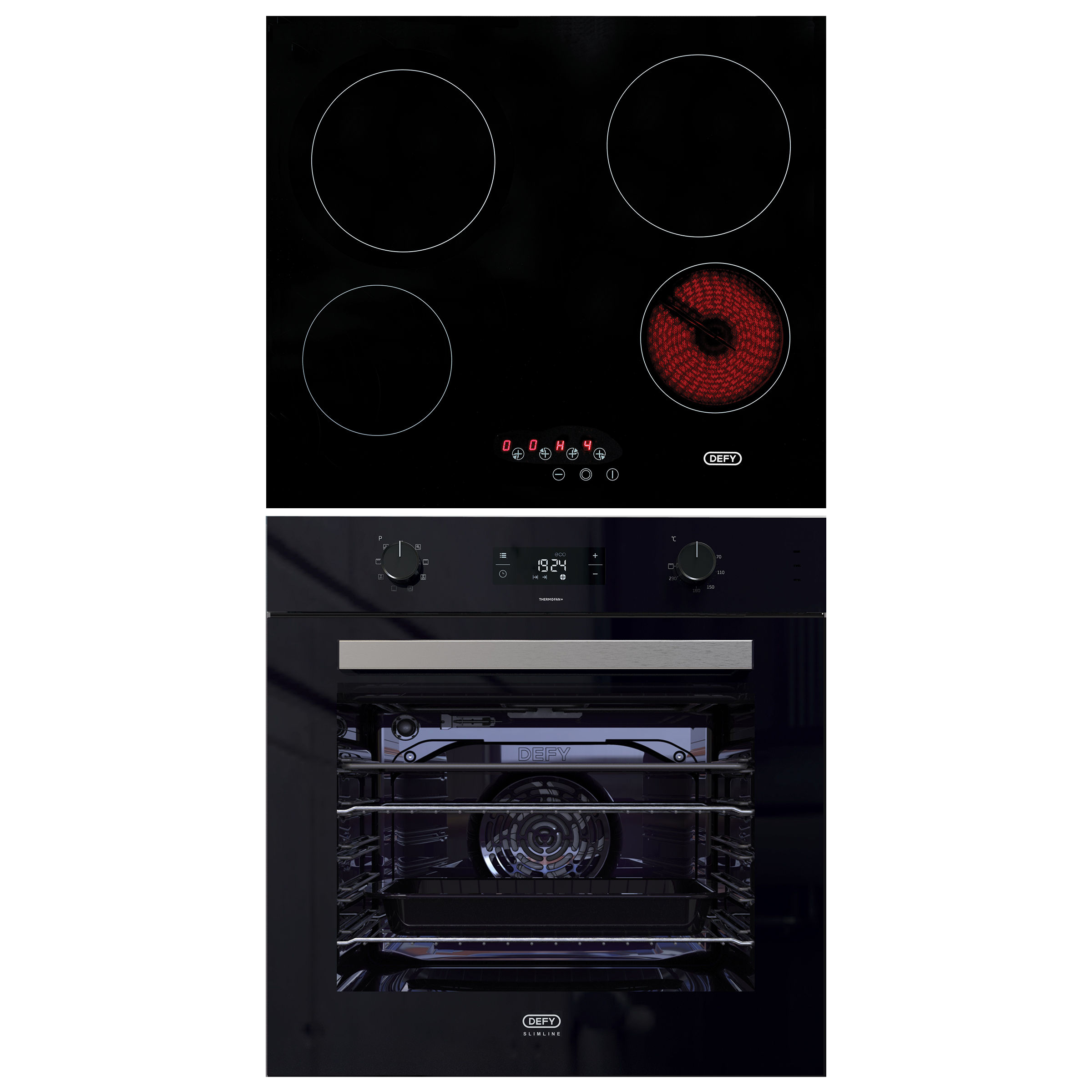 Defy Oven And Hob Set Black DCB896E