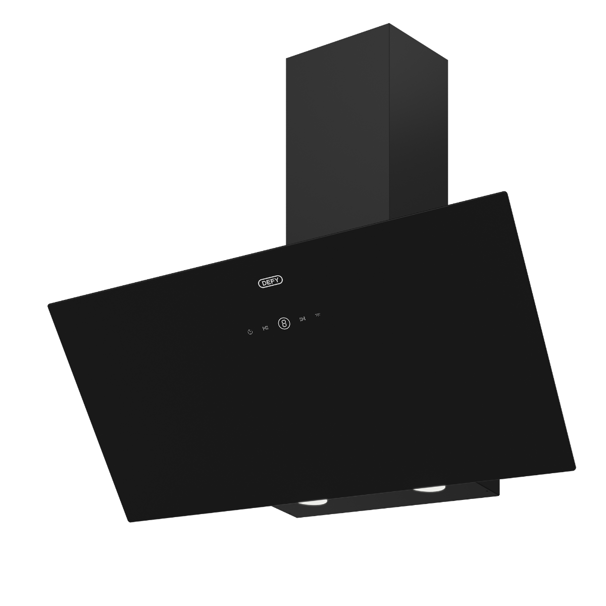 Defy 90cm Black Inclined Cookerhood DCH900B