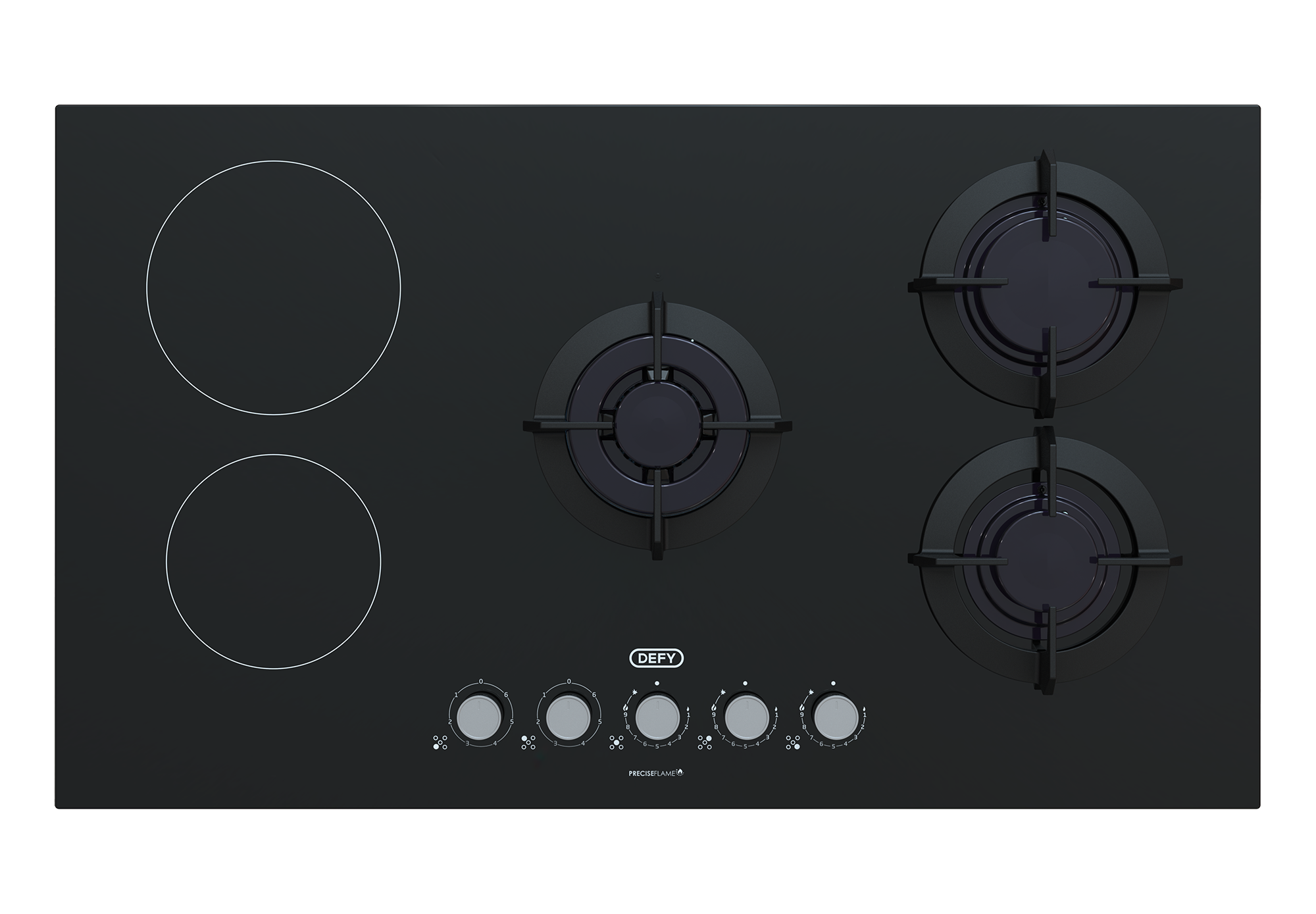 Defy Dual Fuel Gas Electric Hob Black DHG902