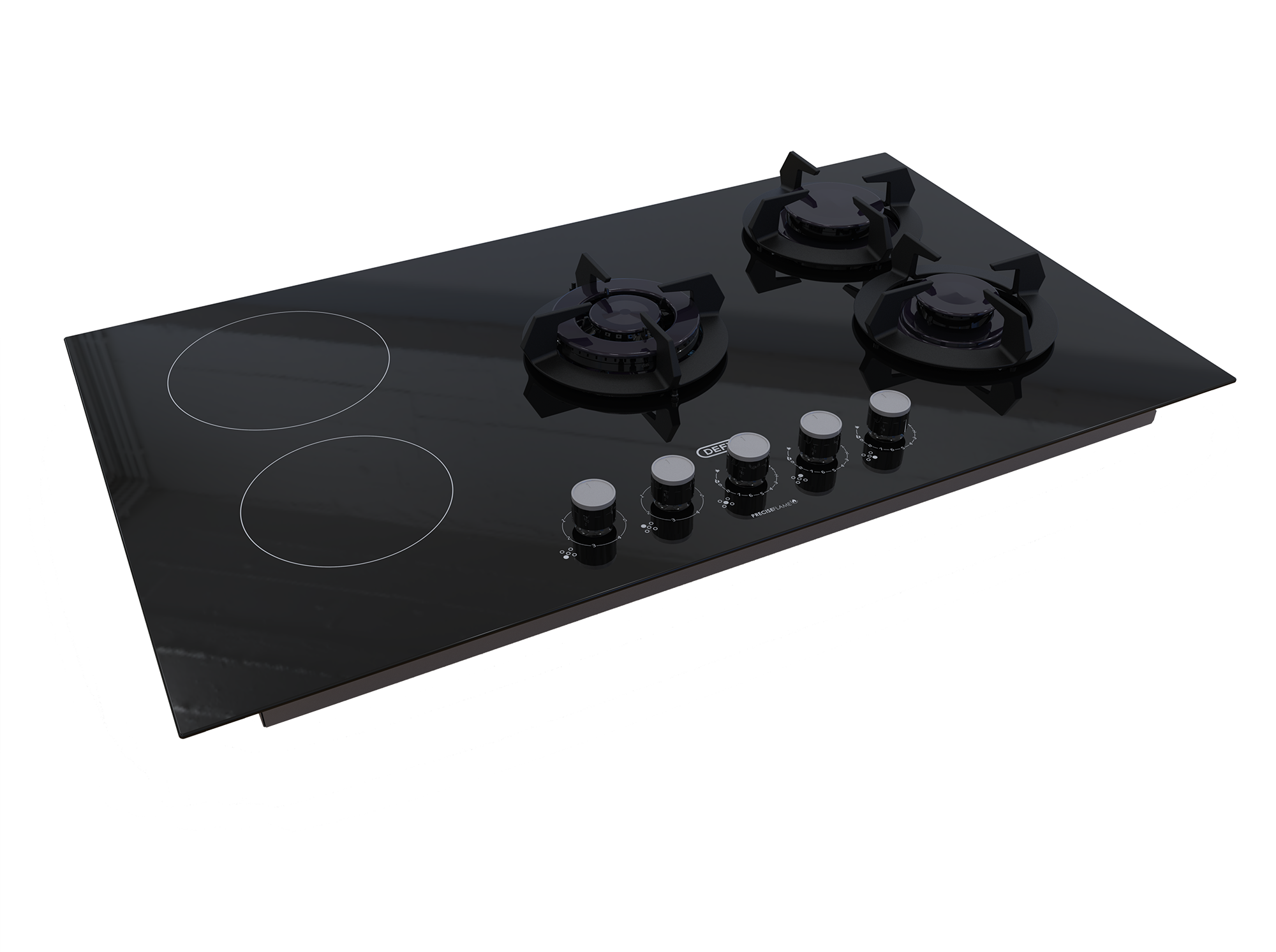 Defy Dual Fuel Gas Electric Hob Black DHG902