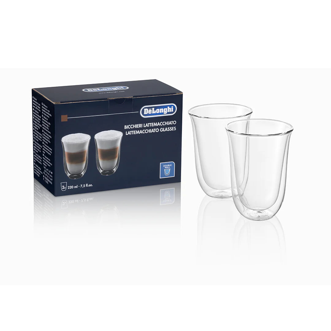 DeLonghi Latte Macchiato 200ml Glass Set DLSC312