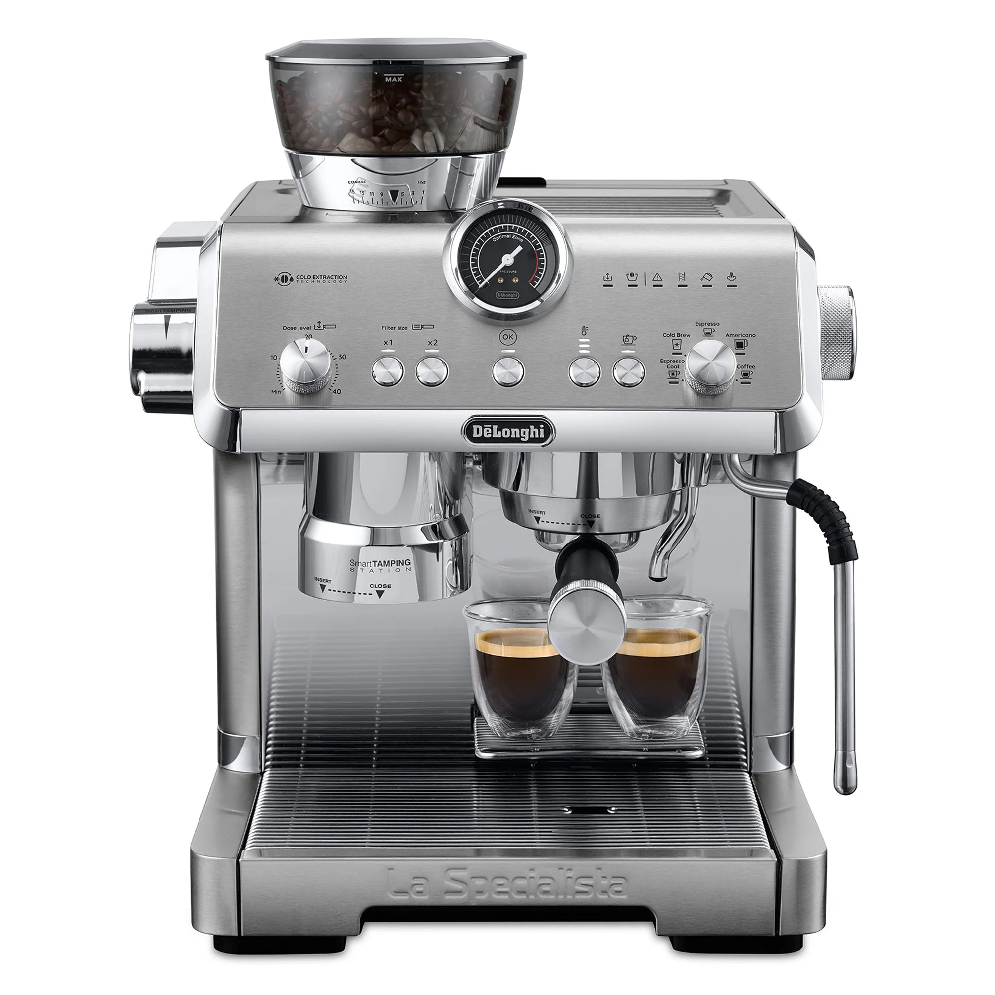 Delonghi La Specialista Opera Manual Pump Coffee Machine Stainless Steel EC9555.M