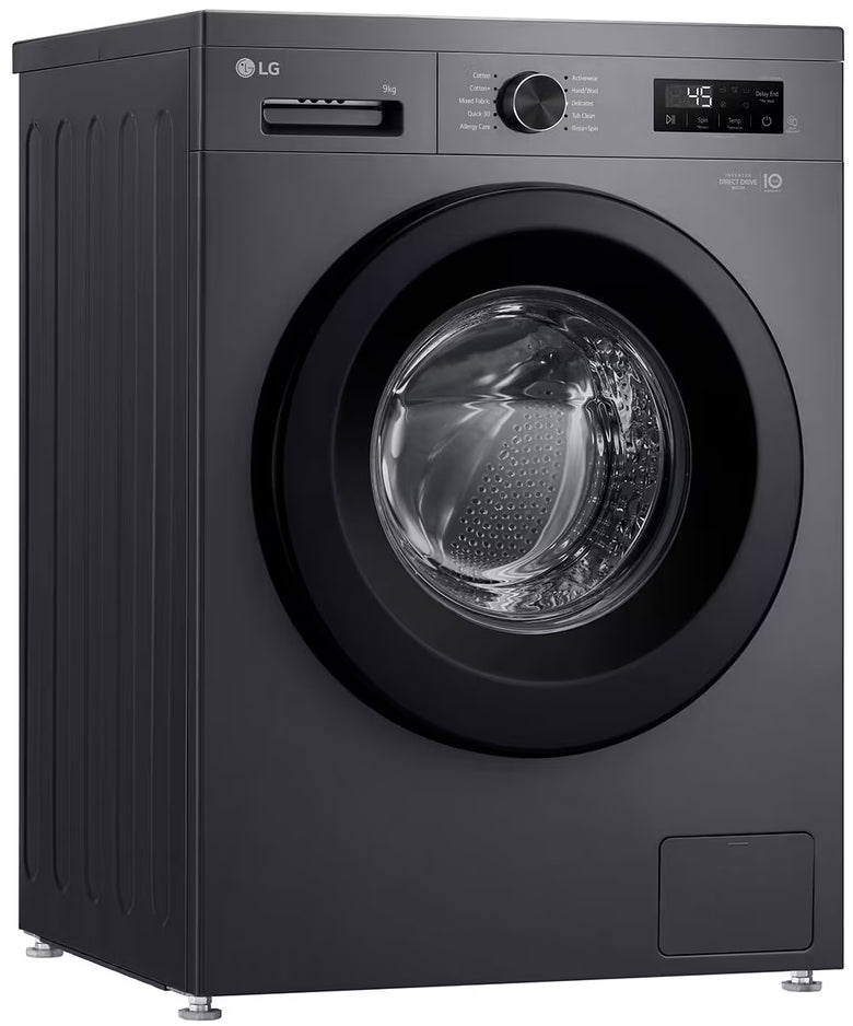 LG 9kg Front Loader Washing Machine Middle Black F2Y1VYP6J