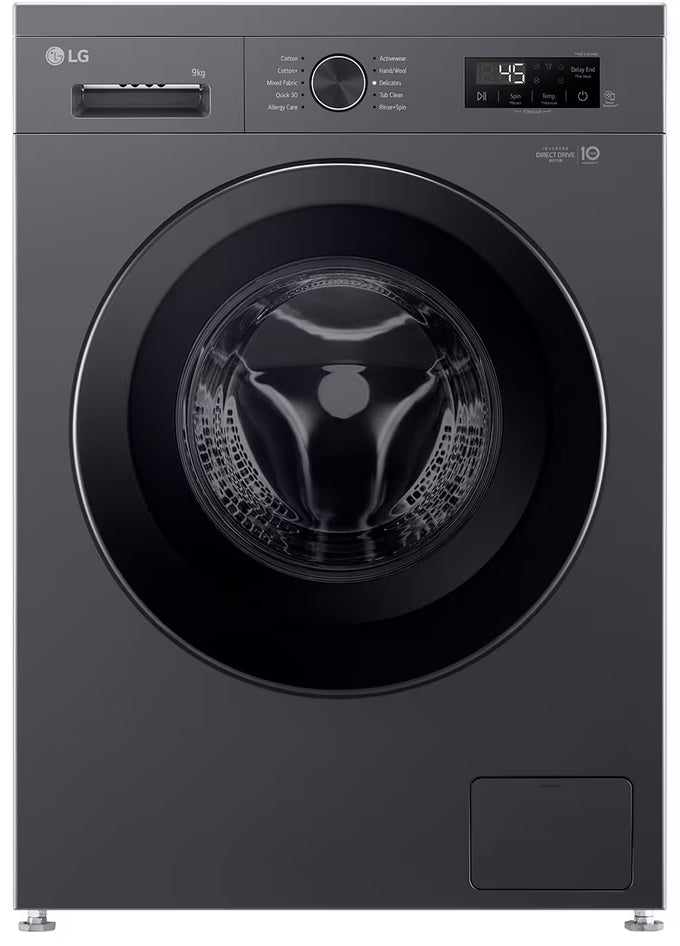 LG 9kg Front Loader Washing Machine Middle Black F2Y1VYP6J
