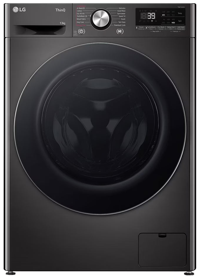 LG 13Kg Front Loader With AI DD +Steam Black Finish F4Y9LWP2ZB