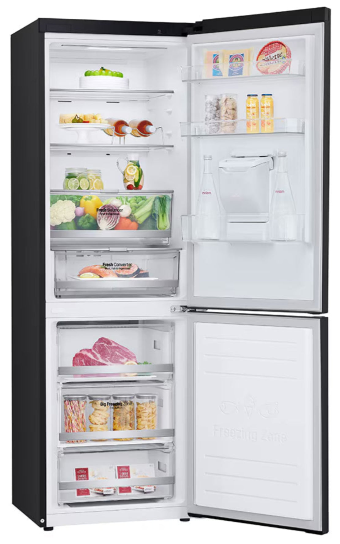 LG 336L Fridge Freezer Black GC-F459NQDM