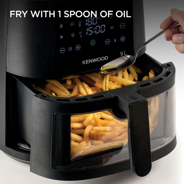 Kenwood 9L Air Fryer with Grill function and window Black HFG92.000BK