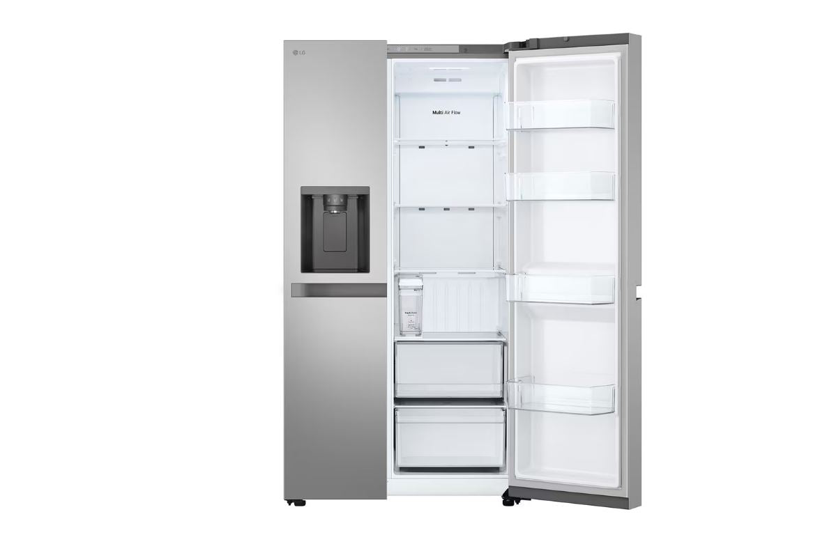 LG 617L Side By Side Fridge Non Plumbed Silver GC-L257KLKW