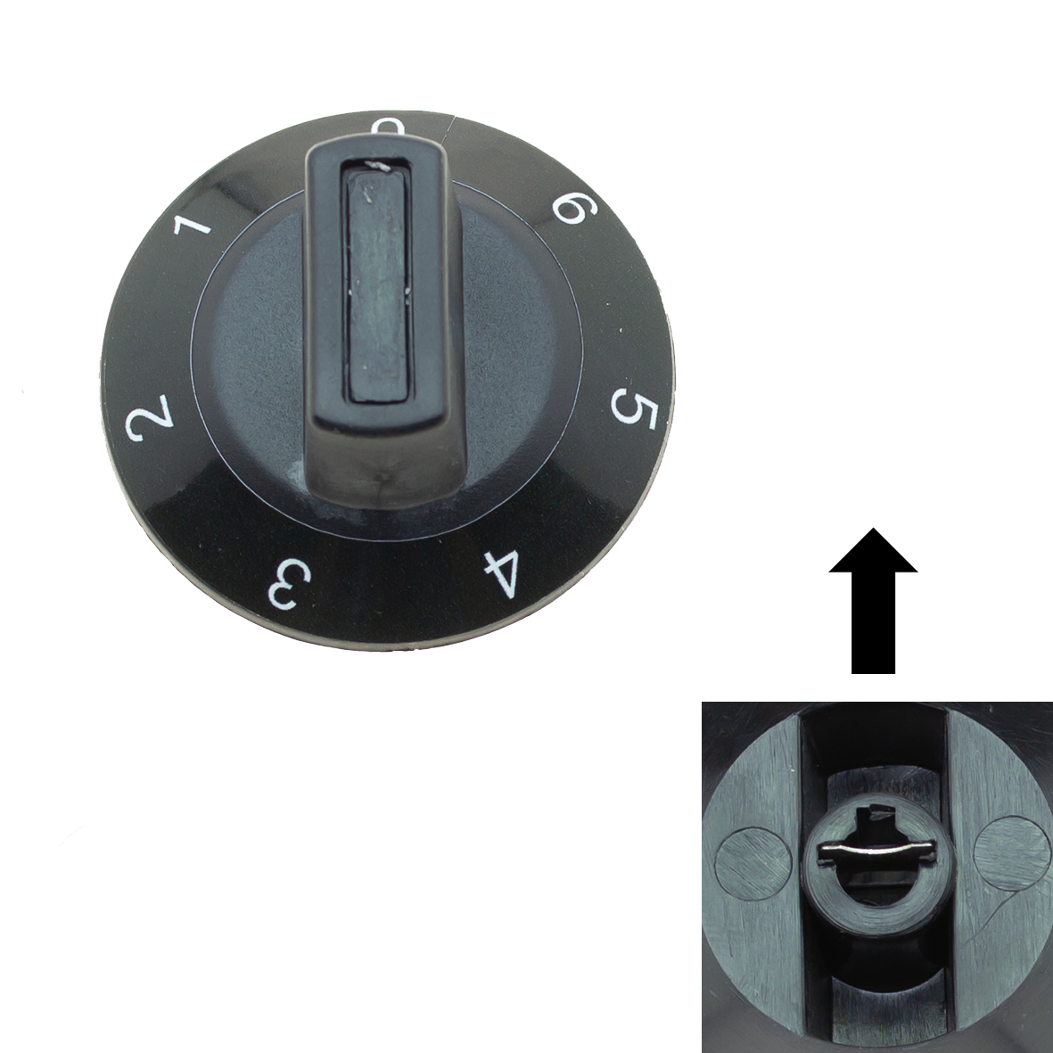 Universal Oven Black Control Knob