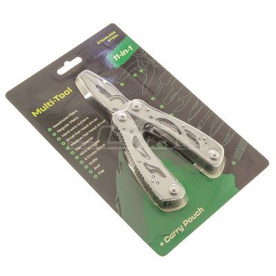 11-in-1 Stainless Steel Multi-Tool With Carry Pouch
