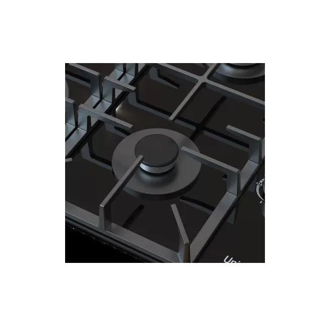 Univa Gas Hob Black Glass UGH640G