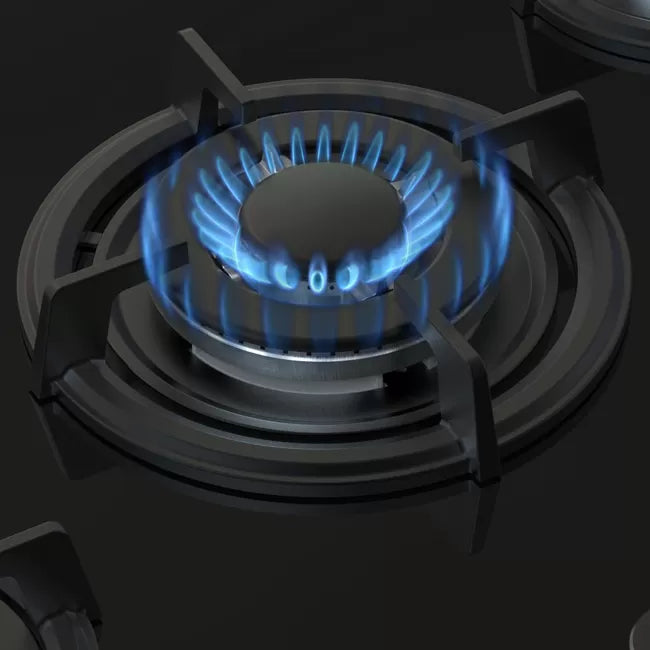 Univa Gas Hob Black Glass UGH750G