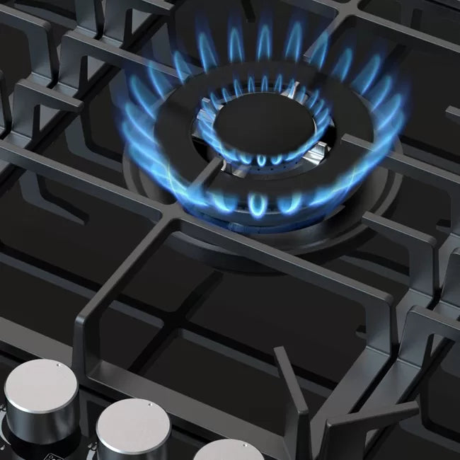 Univa Gas Hob Black Glass UGH950G