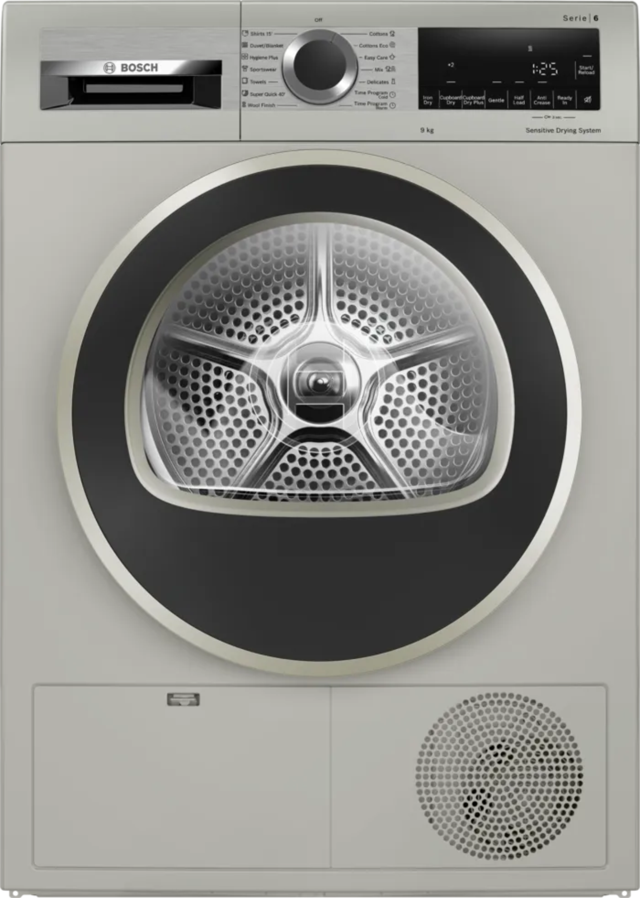 Bosch 9kg Condenser Tumble Dryer Silver Inox WPG1411XZA