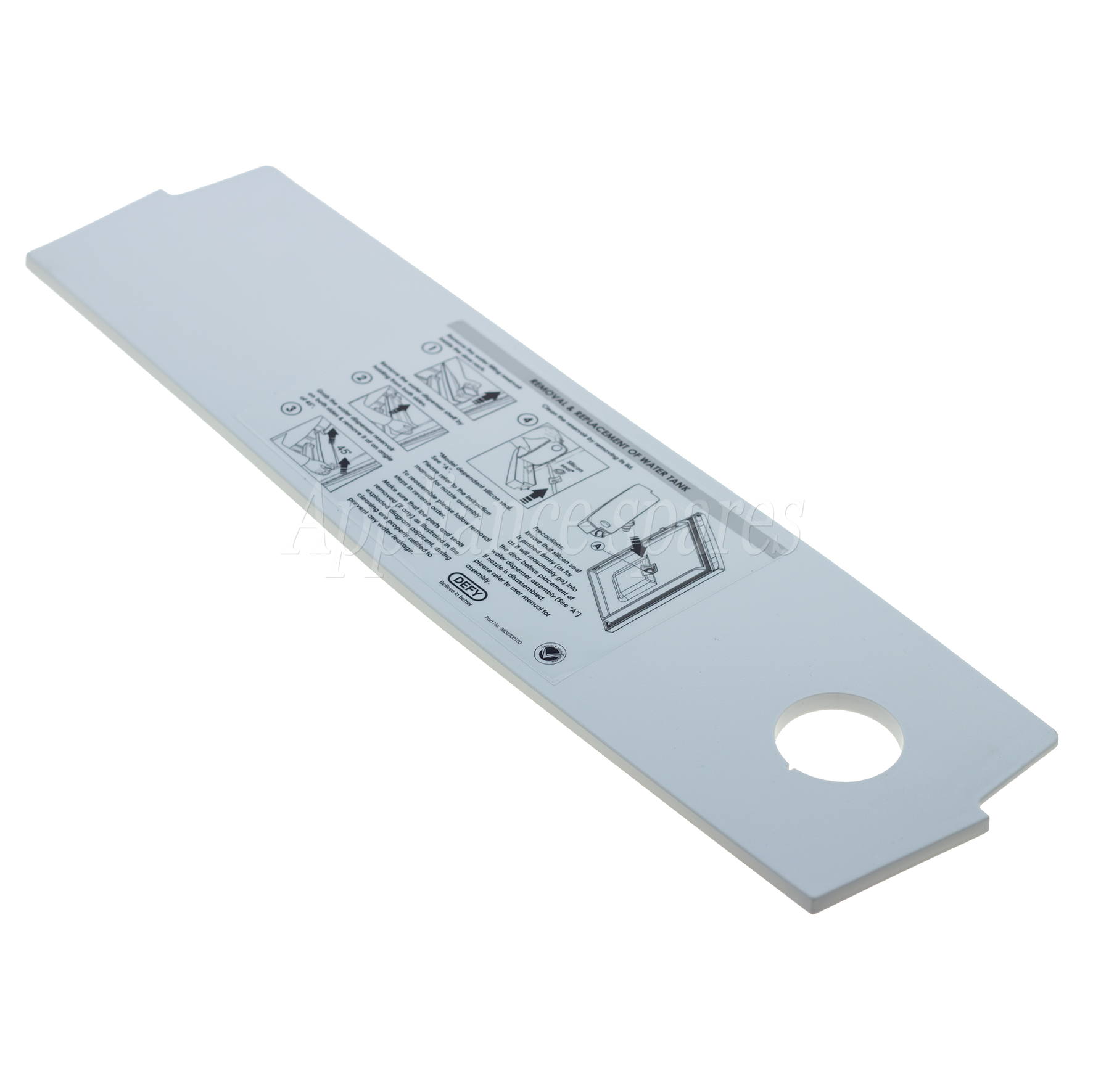 Defy Fridge Water Tank Cover