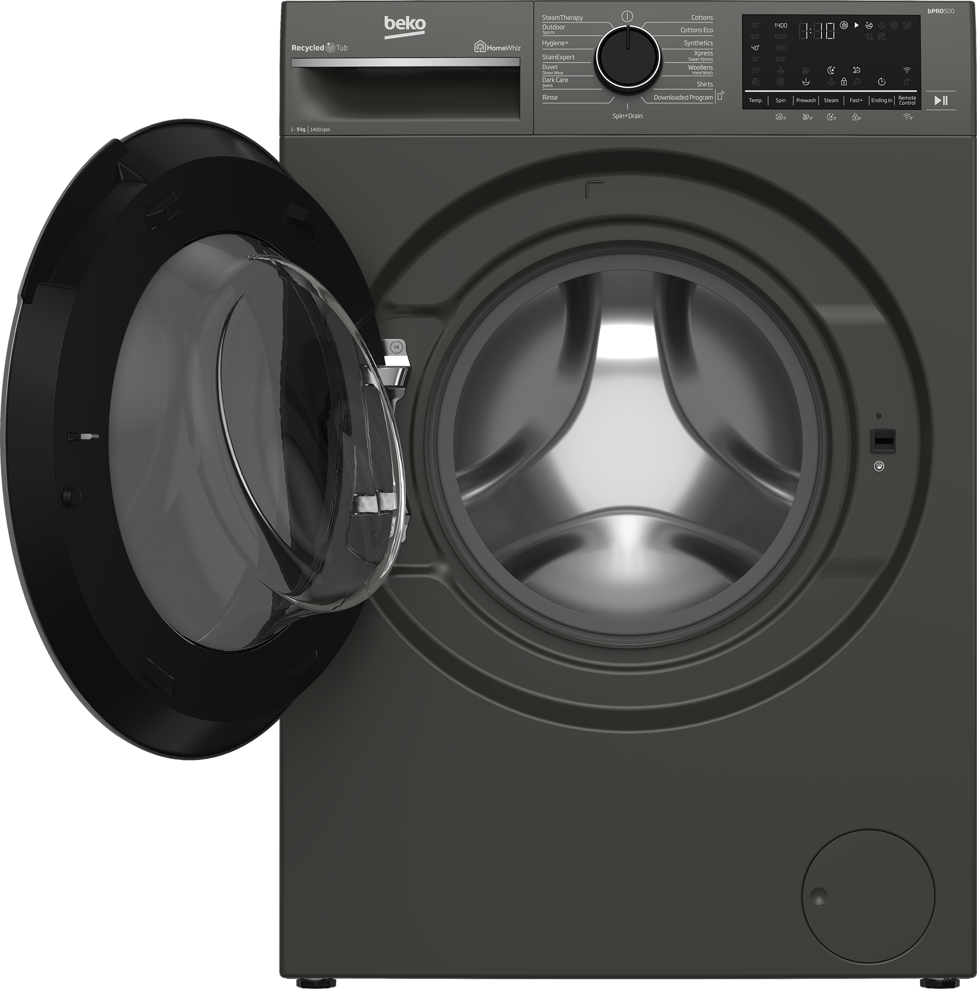 Beko 9kg Front Loader Washing Machine Manhattan Grey BAW204