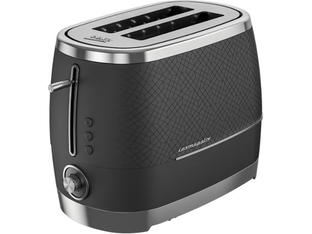 Beko Cosmopolis 2 Slice Toaster Black / Chrome TAM8202B