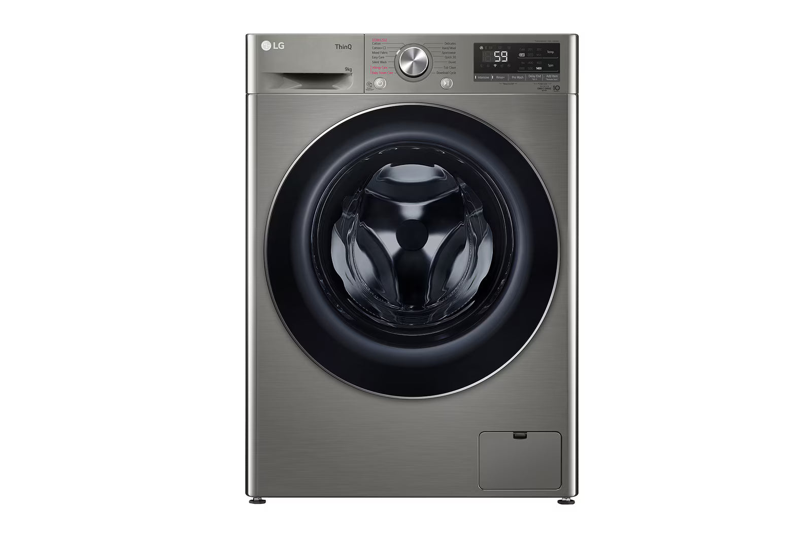 LG 9kg Front Loader Washer in Stainless Finish F2V5FYPYP