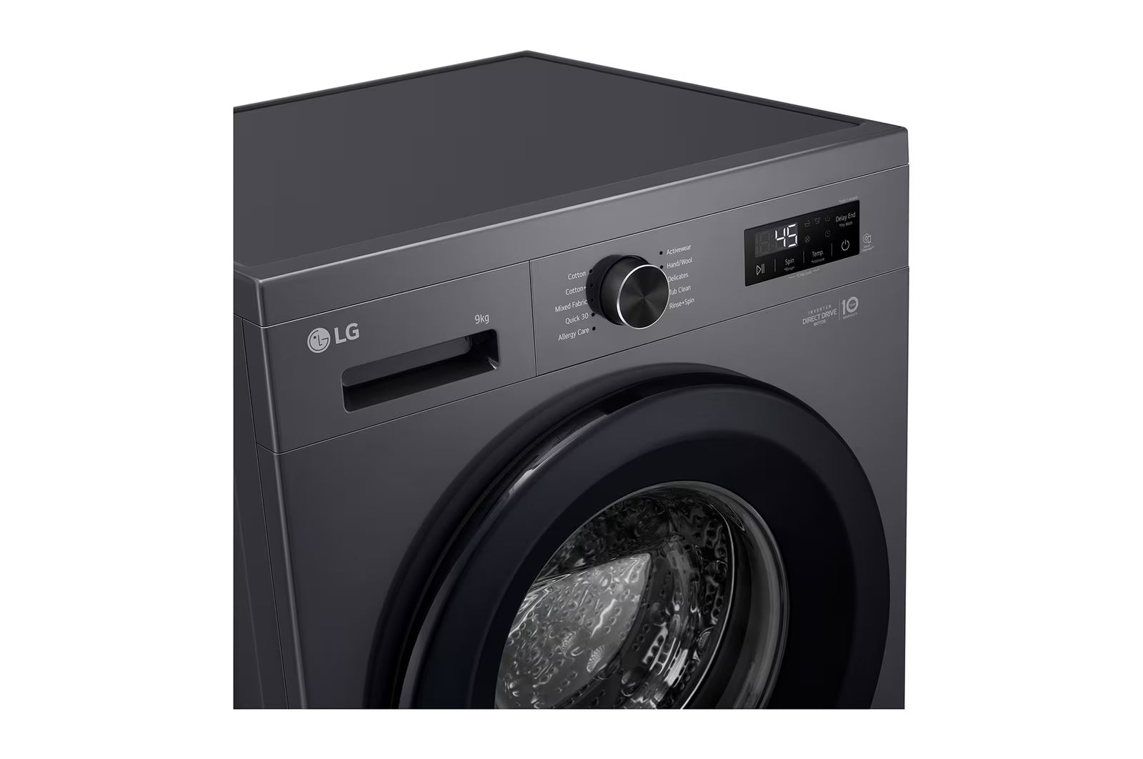 LG 9kg Front Loader Washing Machine Middle Black F2Y1VYP6J