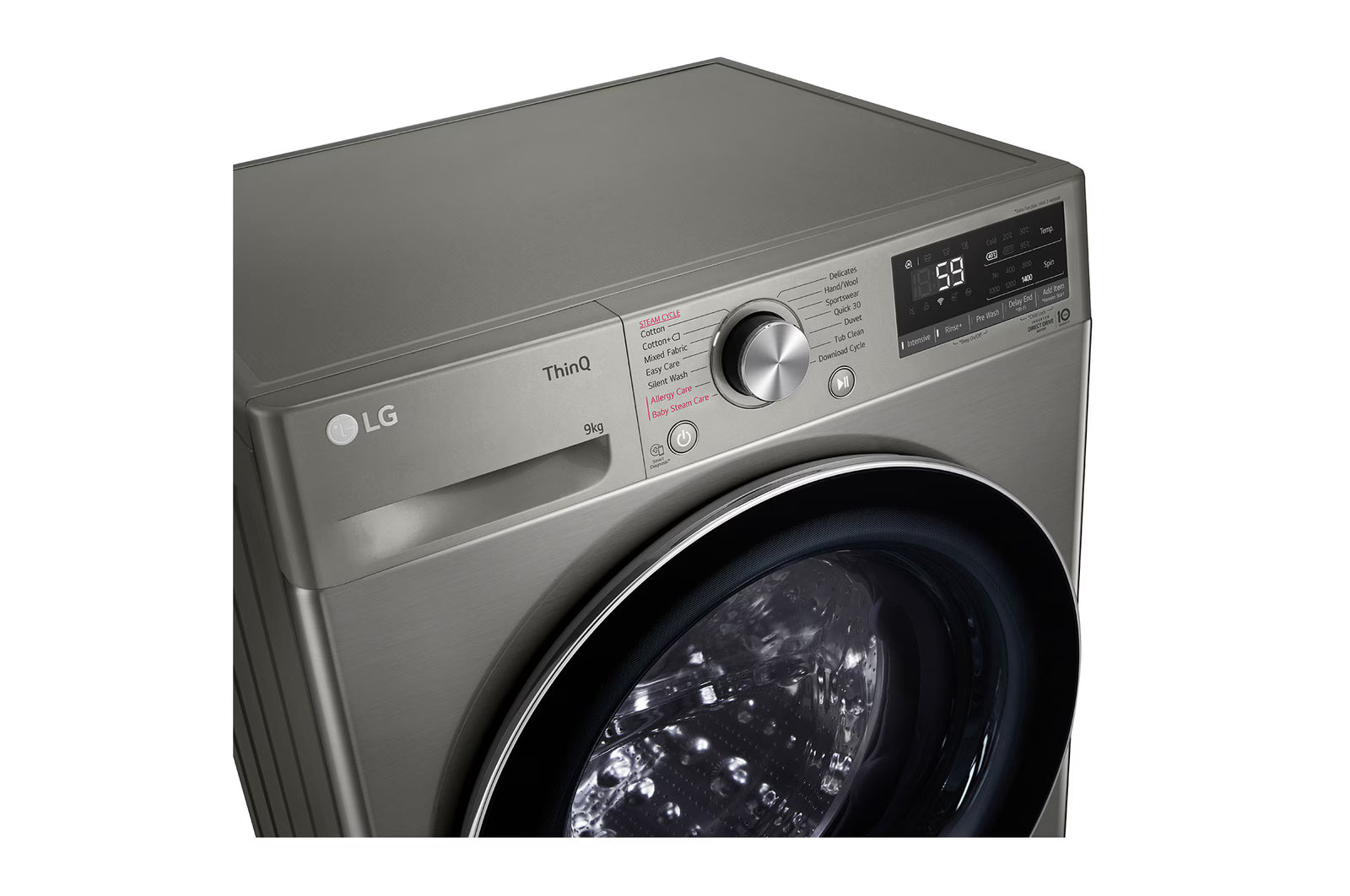 LG 9kg Front Loader Washer in Stainless Finish F2V5FYPYP