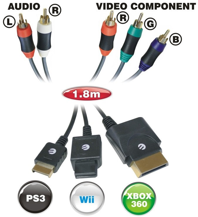 Ellies Component Multi To 5rca Gaming Cable BPGM/5R