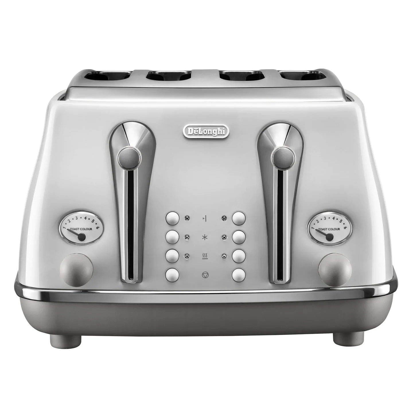 Delonghi 4 Slice Icona Capitals Toaster White CTOC4003.W