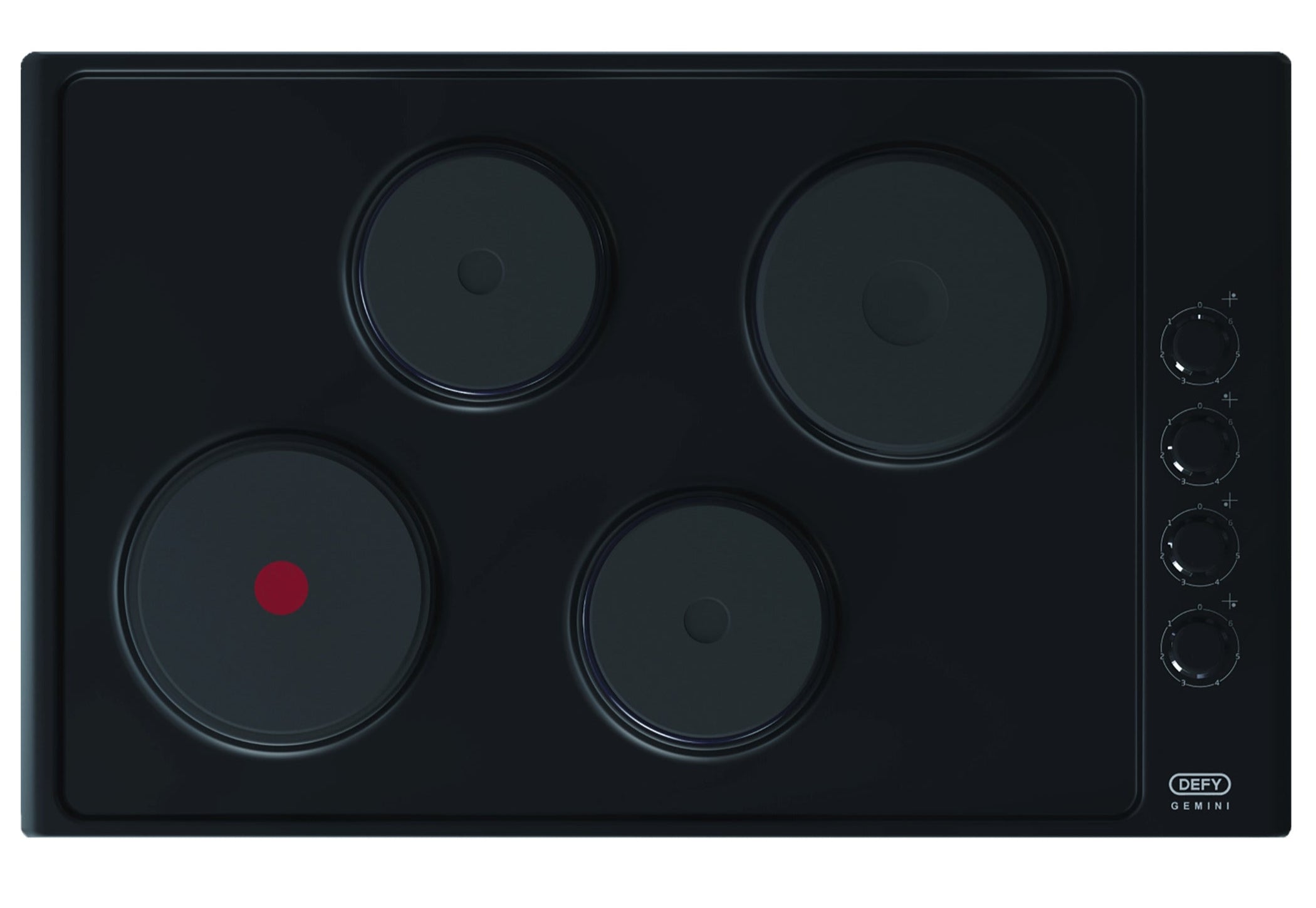 Black Solid Plate Hob