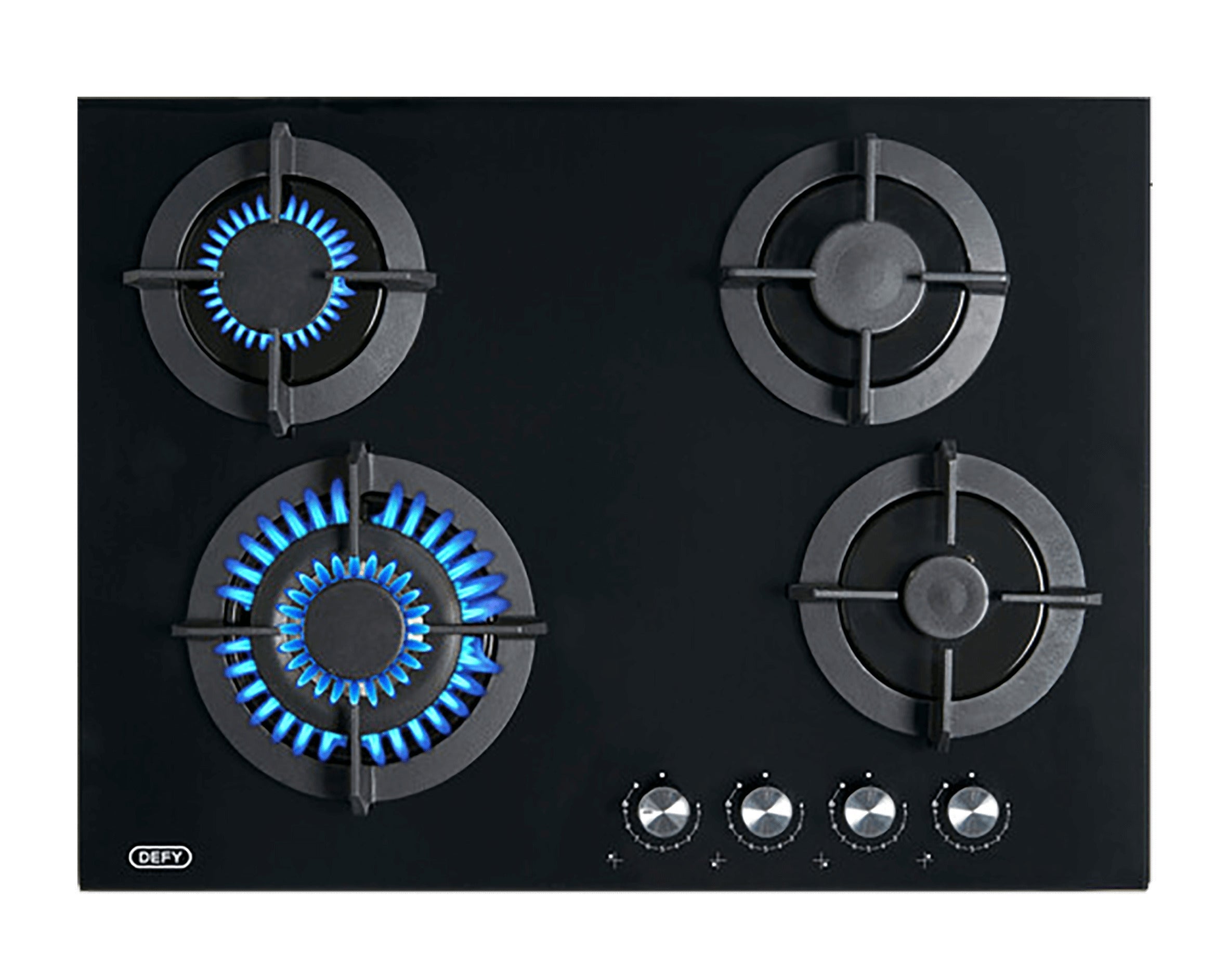 Defy Gas Hob Black Glass DHG701