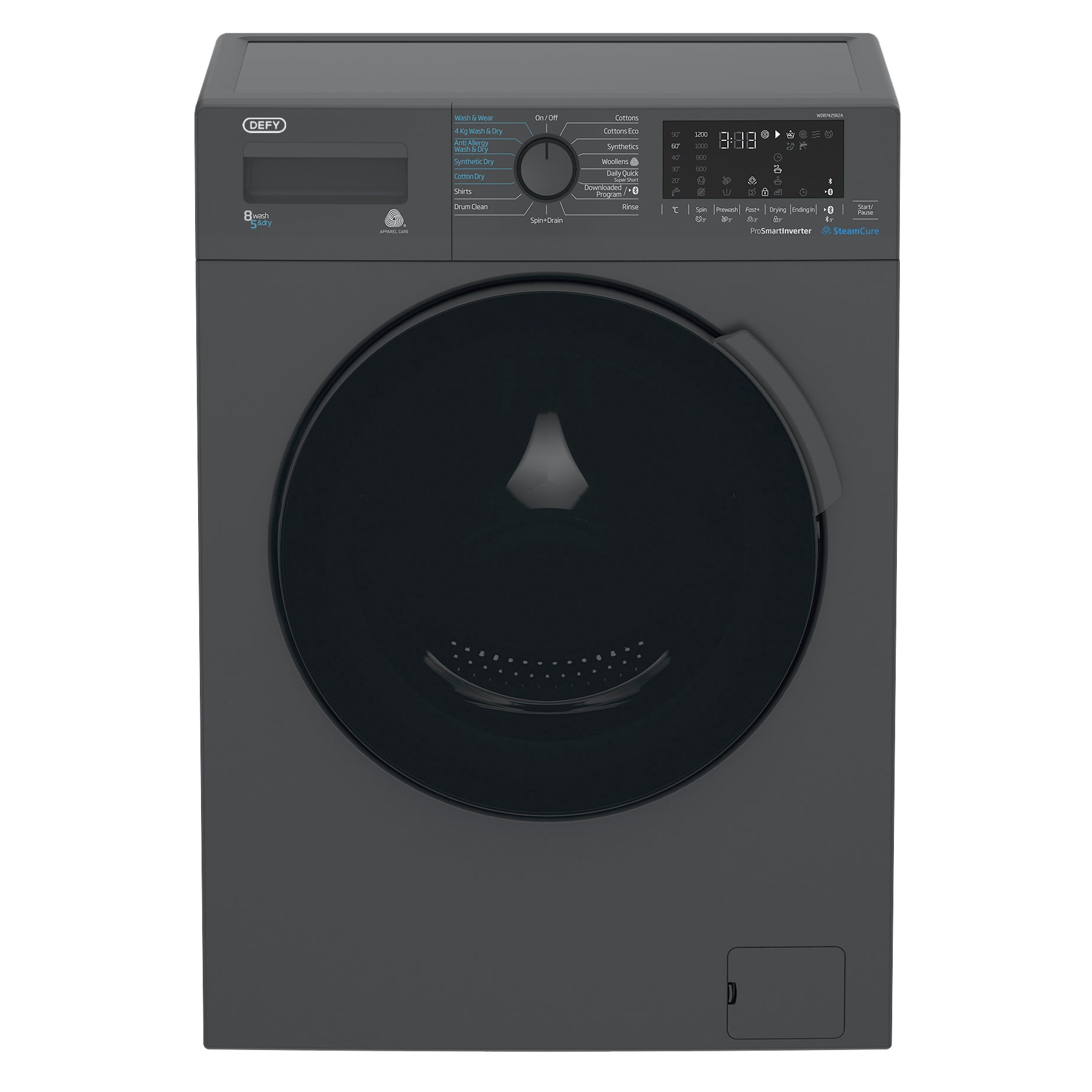 Defy 8/5kg Front Loader Combo Washing Machine Grey DWD319