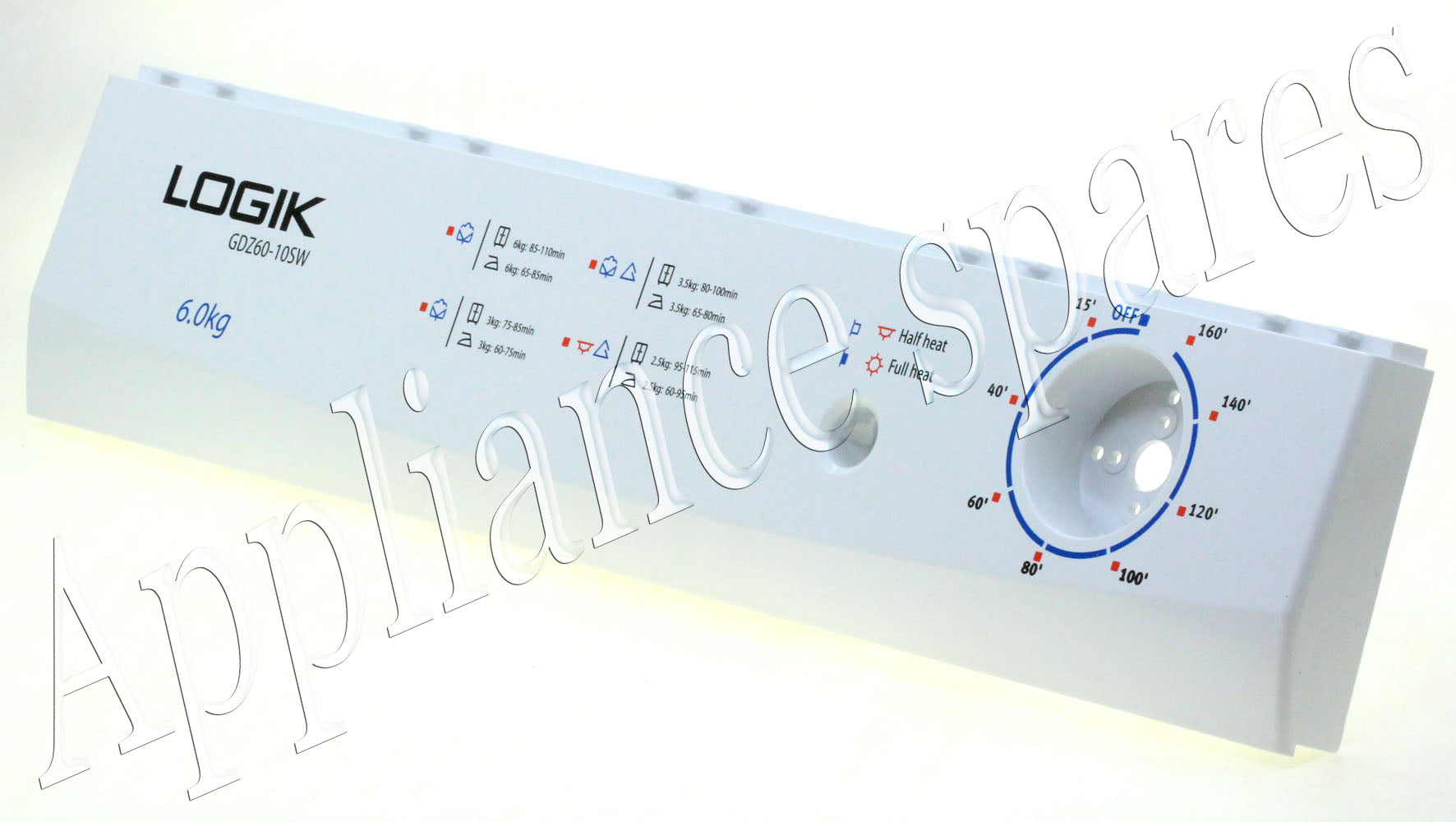 Logik Tumble Dryer White Control Panel