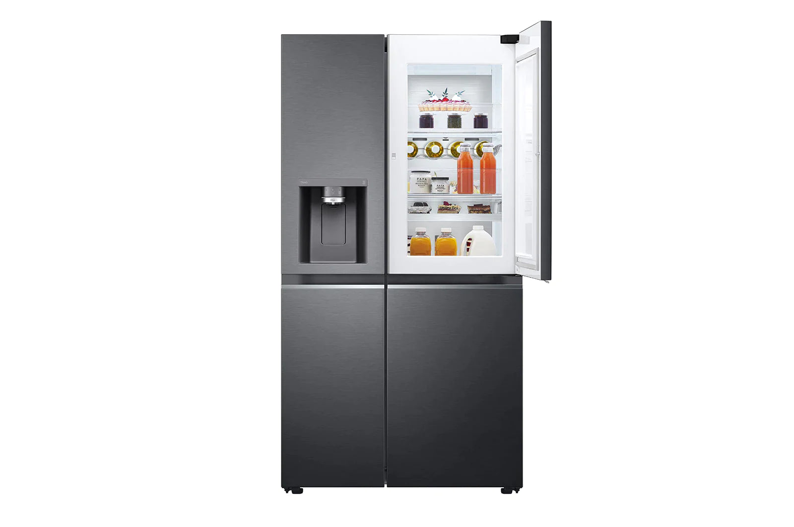 LG 611L Side By Side Fridge Black GC-J257SQKS