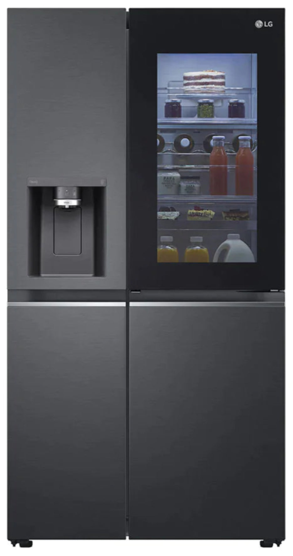 LG 611L Side By Side Fridge Black GC-X257CQFS