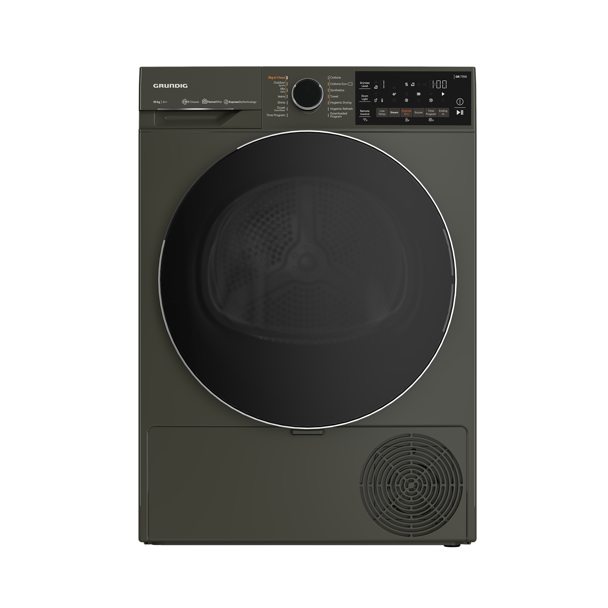 Grundig 10kg Heat Pump Tumble Dryer Grey GT77023W