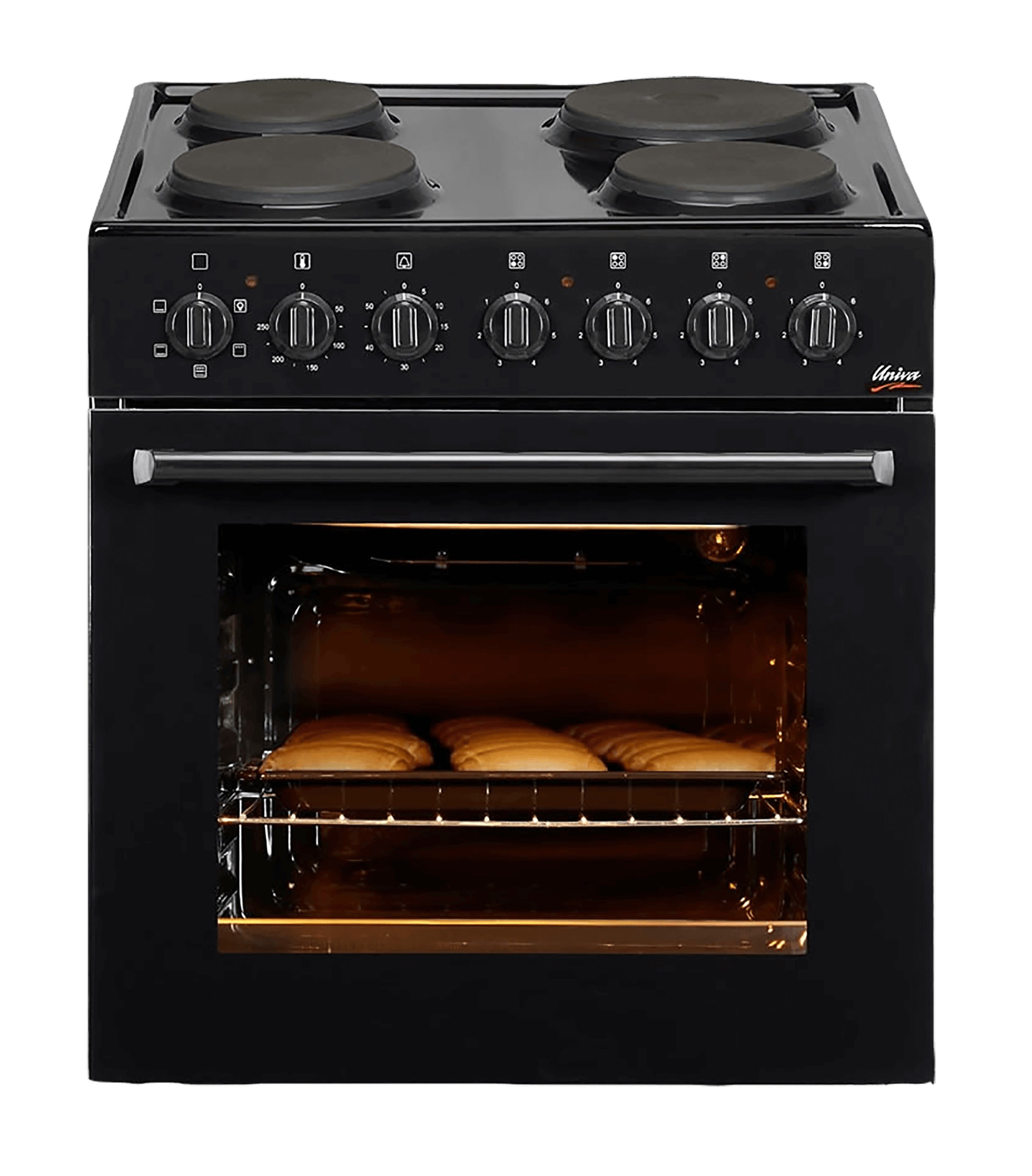 Univa Built In Oven And Hob Set Black U336B