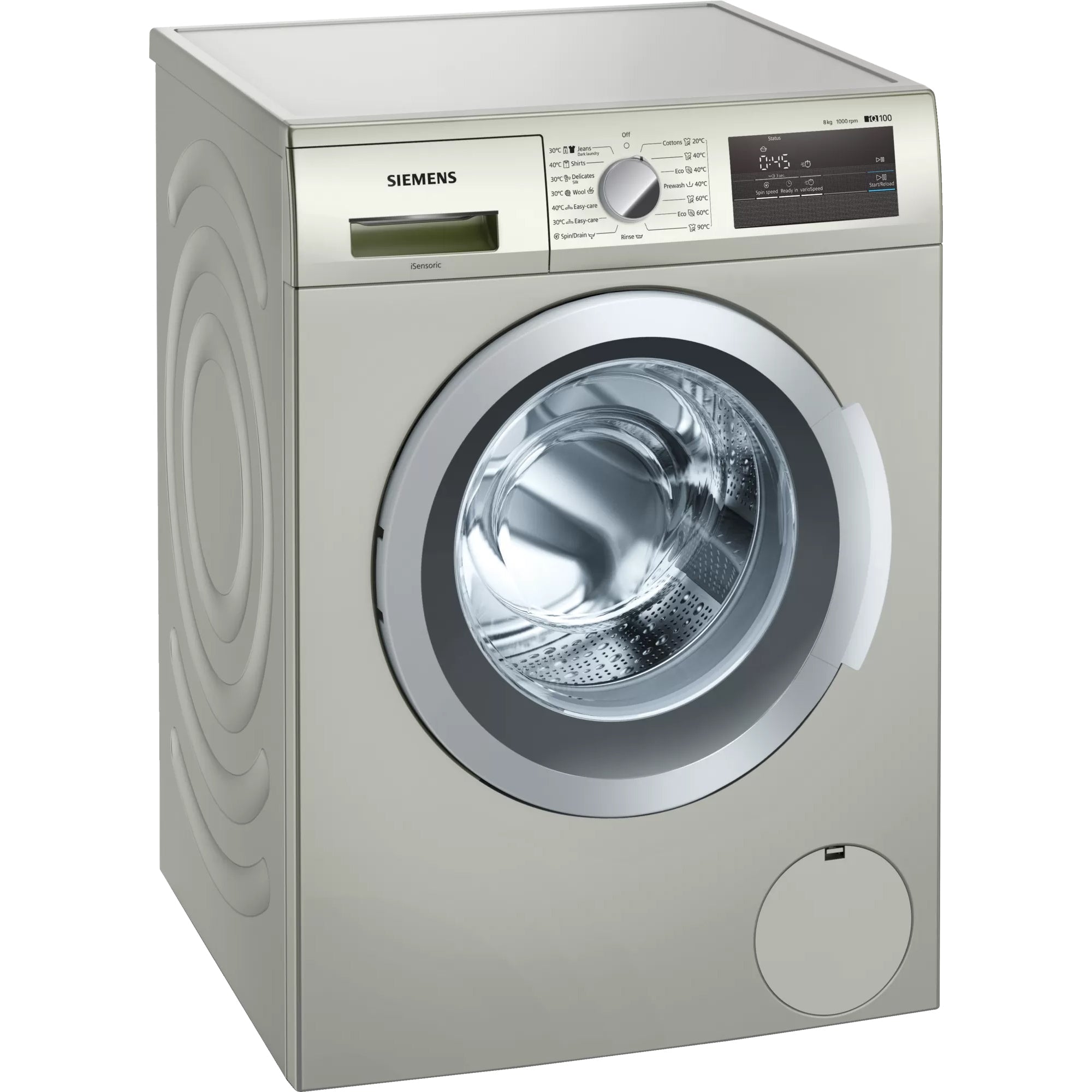 Siemens 8kg Front Loader Washing Machine Silver Inox WM10J18SZA