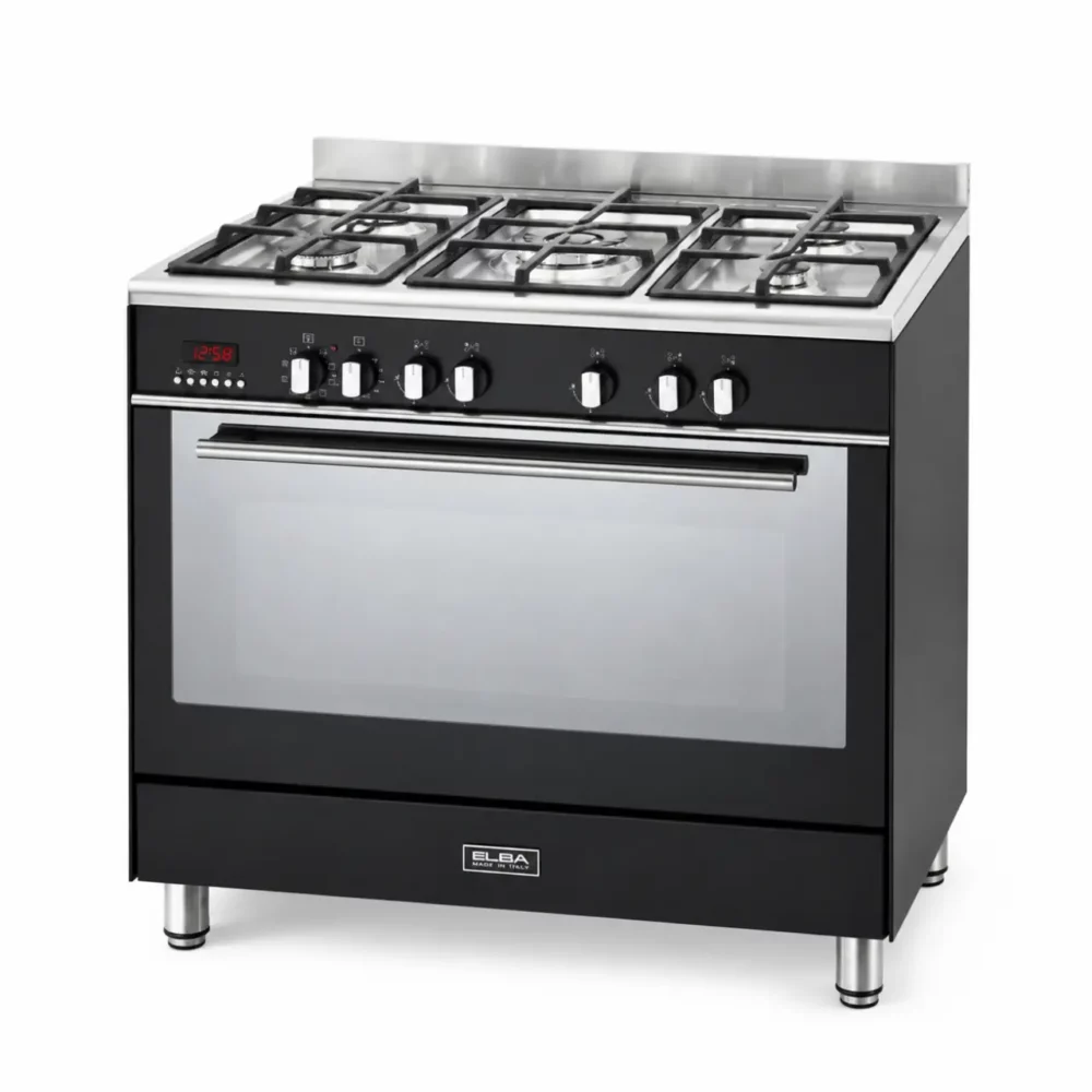 ELBA 90cm Fusion 5 Burner Gas/Electric Stove 01/9FX827B-1