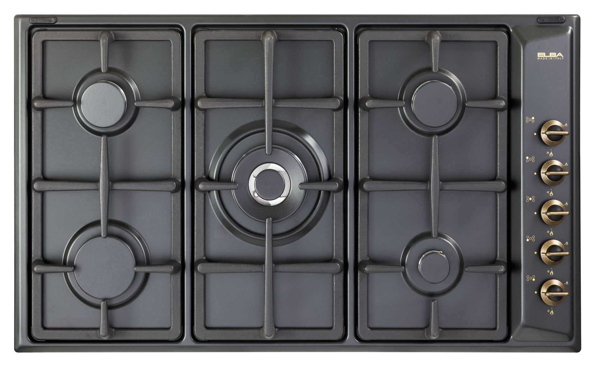 Elba Elio Built In 5 Burner Gas Hob 90cm Black 02/EN95-545AND