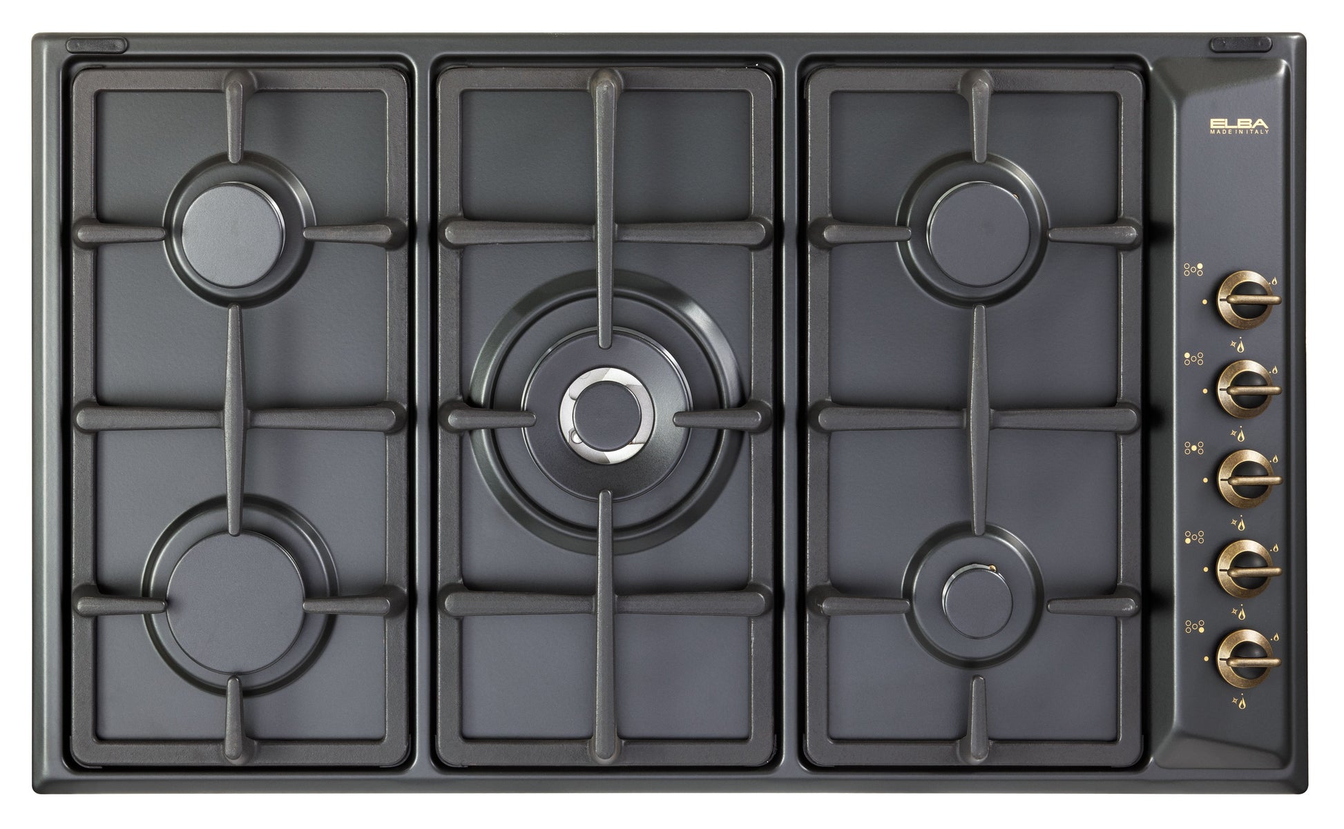 Elba Elio Built In 5 Burner Gas Hob 90cm Black 02/EN95-545AND-1