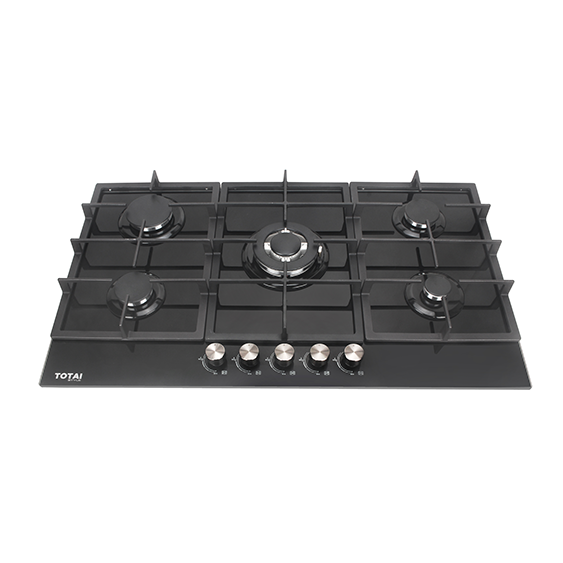 Totai 5 Burner Gas On Glass Hob 03/TS5BNR-GG-1