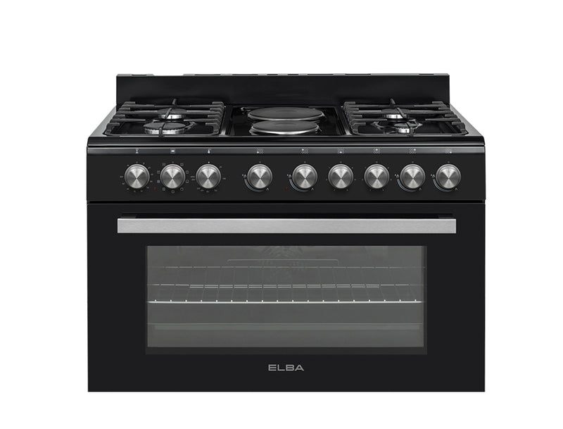 Elba 90CM Gas/Electric 4 Burner 2 Electrical Freestanding Stove Black 04/96CL727B-3