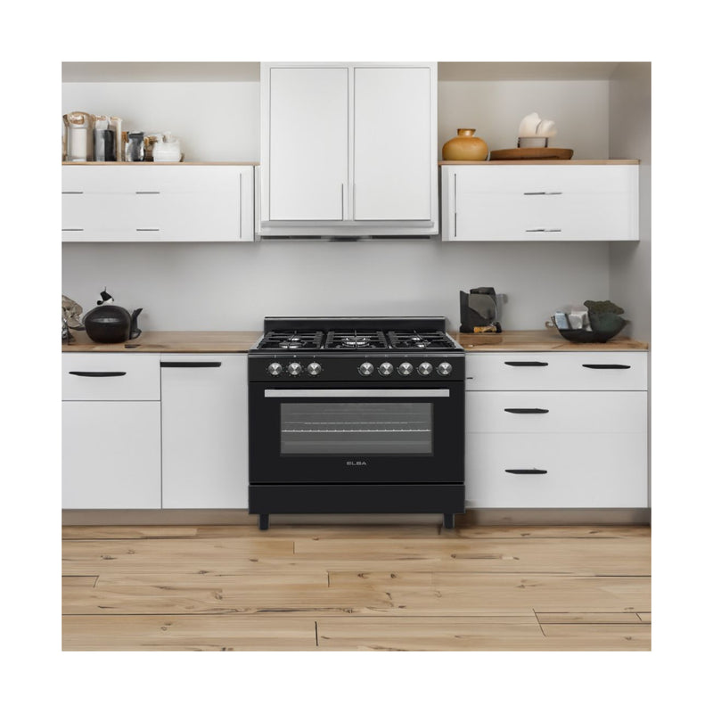Elba 90CM Gas/Electric Freestanding Stove Black 04/96CL827B-5